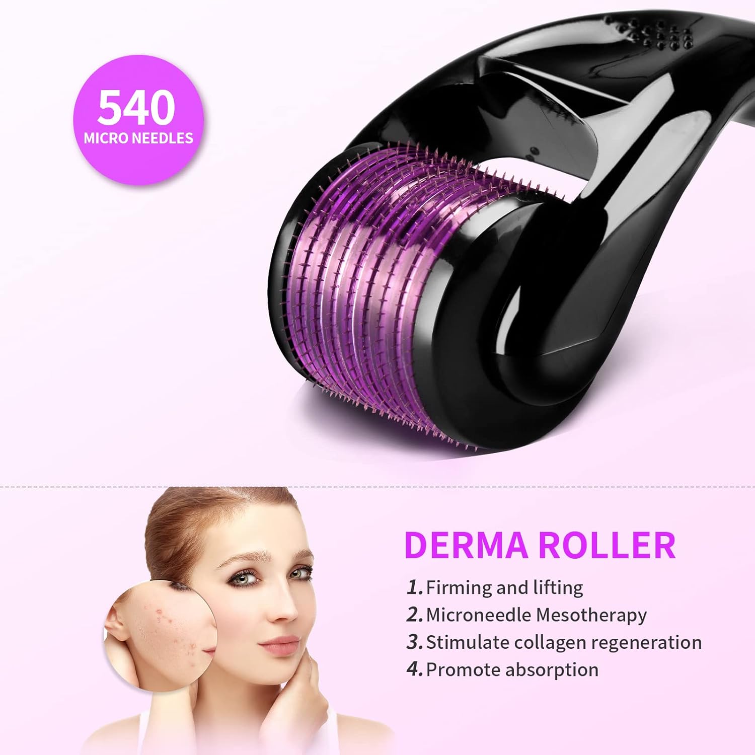 Derma Roller With 540 Micro Needle Roller For Men And Women