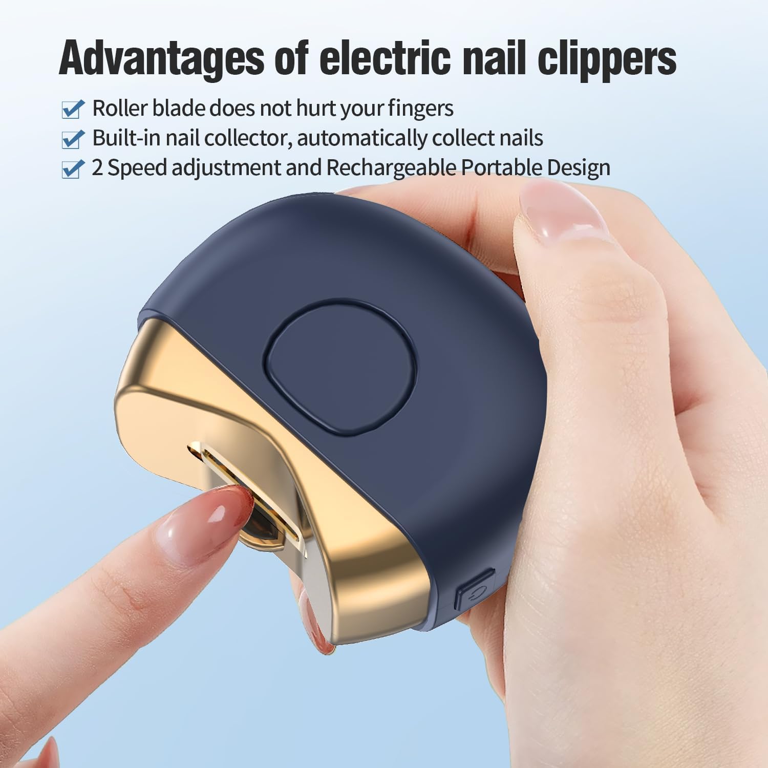 USB Rechargeable Automatic Nail Clipper with LED & 2 Speeds