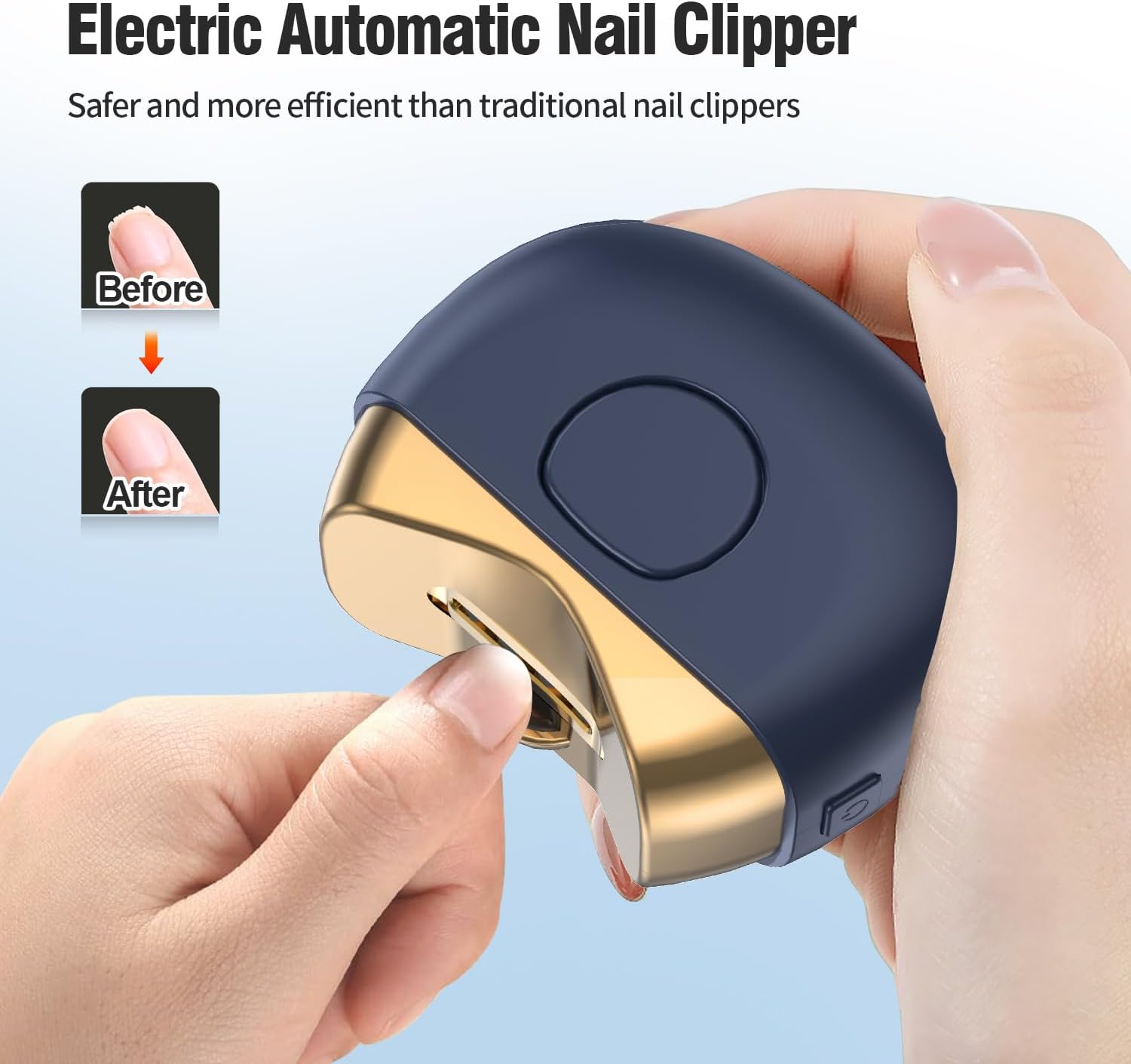 USB Rechargeable Automatic Nail Clipper with LED & 2 Speeds