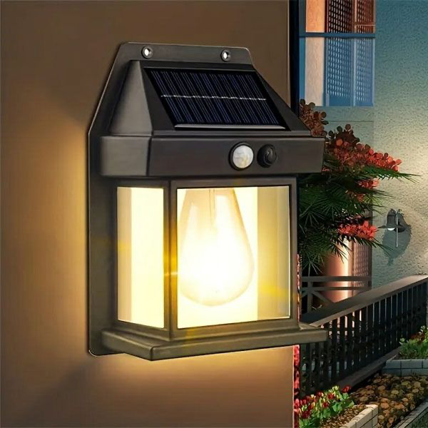 Dusk to Dawn Motion Sensor LED Wall Sconce, Solar Light