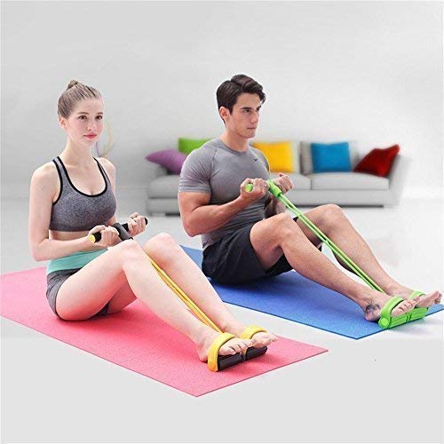 Foot Pedal Resistance Band Elastic Sit-up Pull Rope Yoga Fitness Gym