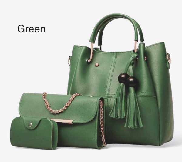 High Quality Cynthetic Leather 3 Piece Hand Bag