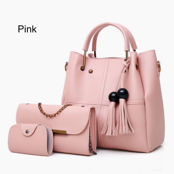 High Quality Cynthetic Leather 3 Piece Hand Bag