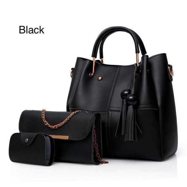 High Quality Cynthetic Leather 3 Piece Hand Bag